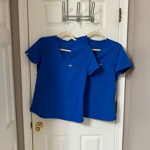 Figs Catarina One-Pocket Scrub Top - XS - Royal Blue